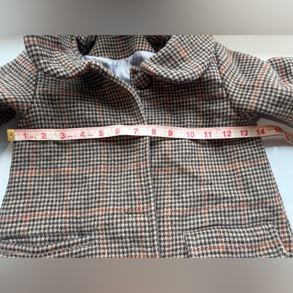 Deesha Mini Girls Wool Blend Houndstooth Coat | Size 120 (5–6Y) - Picture 11 of 11